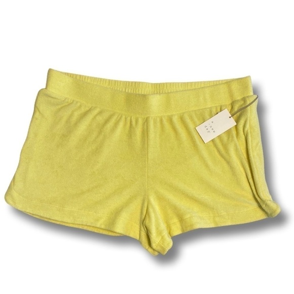 A New Day Yellow Terry Mid-Rise Shorts NEW - Picture 1 of 6